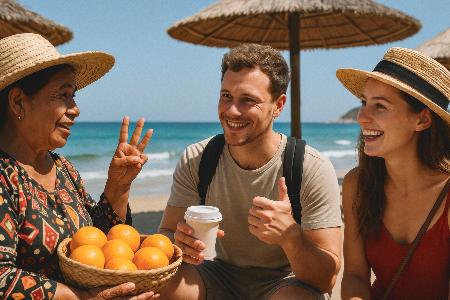 Zahlen verstehn im Urlaub, verhandeln am Strand
